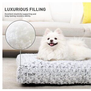 KSIIA Washable Dog Bed Deluxe Plush 18' x 23'